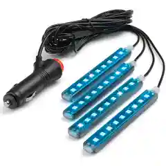 Голубой диодная подсветка салона и зоны ног автомобиля ElectroKot, 4 модуля, 36 LED, разные цвета