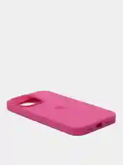 Тёмно-розовый чехол для iPhone 13, Pro, Max, Silicone закрытый низ с логотипом