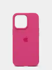 Тёмно-розовый чехол для iPhone 13, Pro, Max, Silicone закрытый низ с логотипом