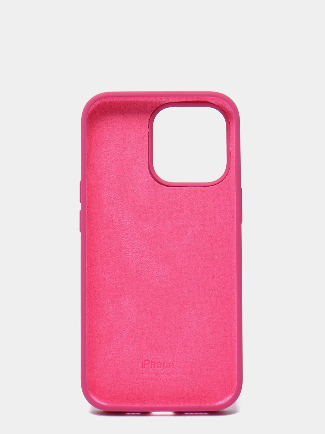 Тёмно-розовый чехол для iPhone 13, Pro, Max, Silicone закрытый низ с логотипом