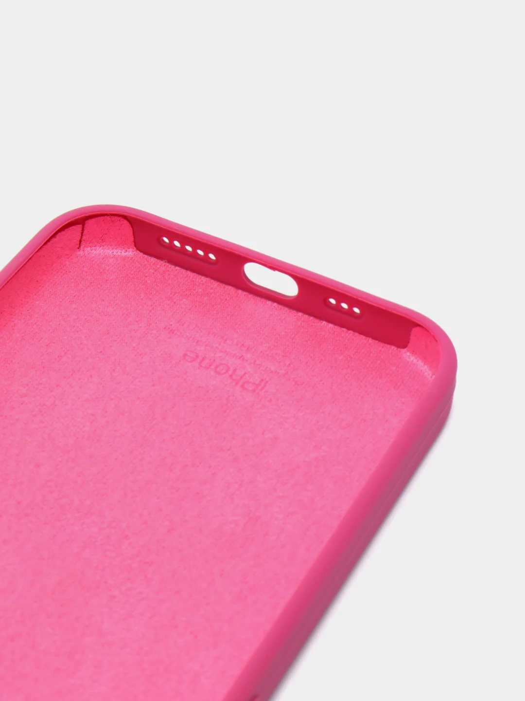Тёмно-розовый чехол для iPhone 13, Pro, Max, Silicone закрытый низ с логотипом