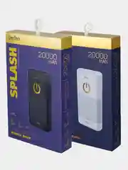 Белый внешний аккумулятор Perfeo Splash, 20000 мАч