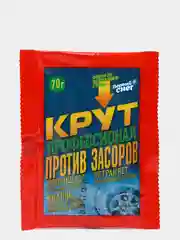 Средство для устранения засоров в трубах КРОТ КРУТ Профессионал, 70 г 3ШТ