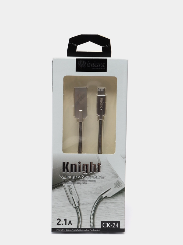 Кабель для айфона Apple Lightning Iphone а в металлической оплетке inkax Knight
