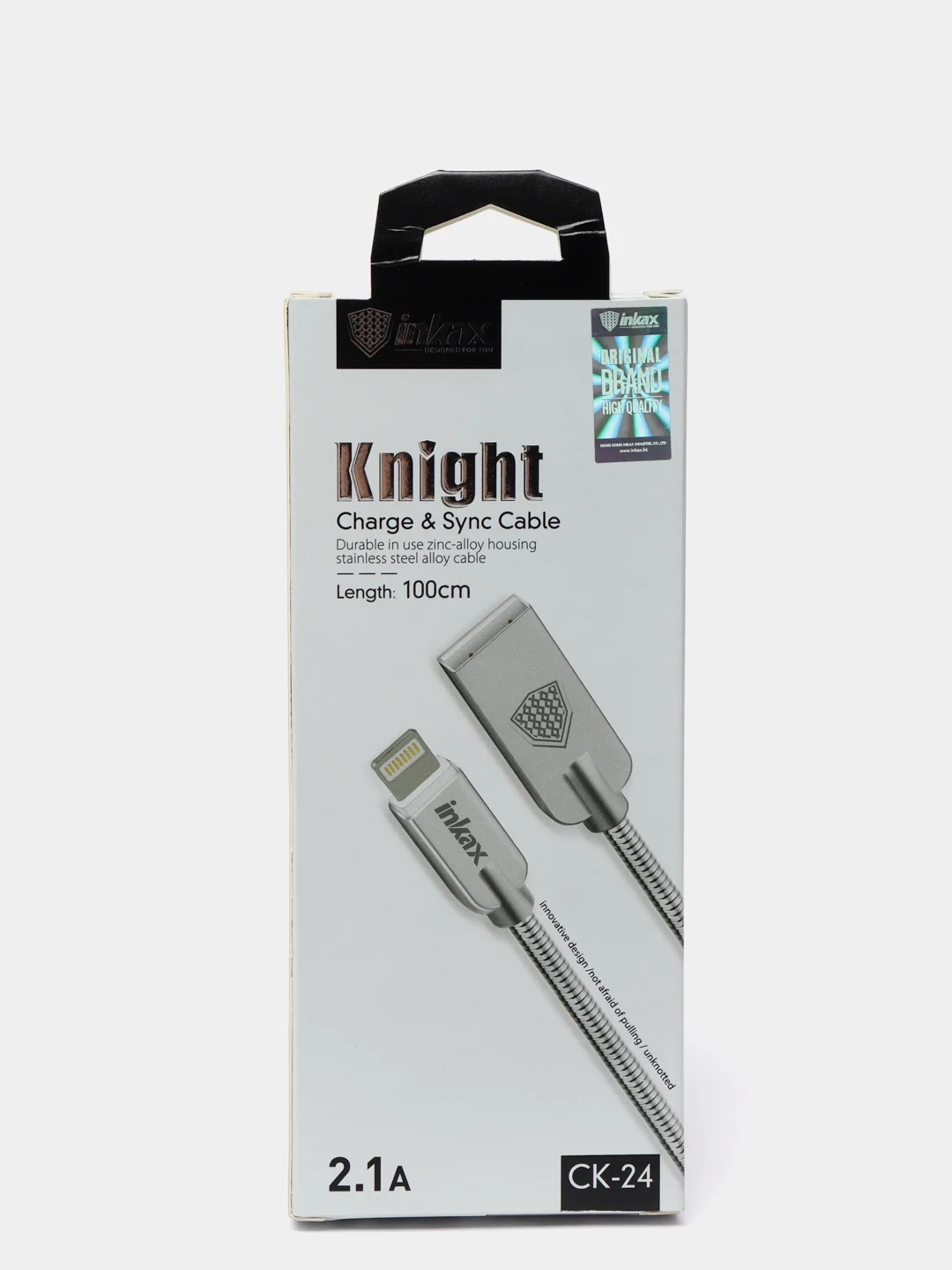 Кабель для айфона Apple Lightning Iphone а в металлической оплетке inkax Knight