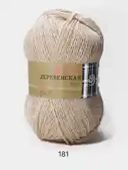 Бежевый пряжа Пехорка "Деревенская", 100% шерсть, 100 г, 250 м