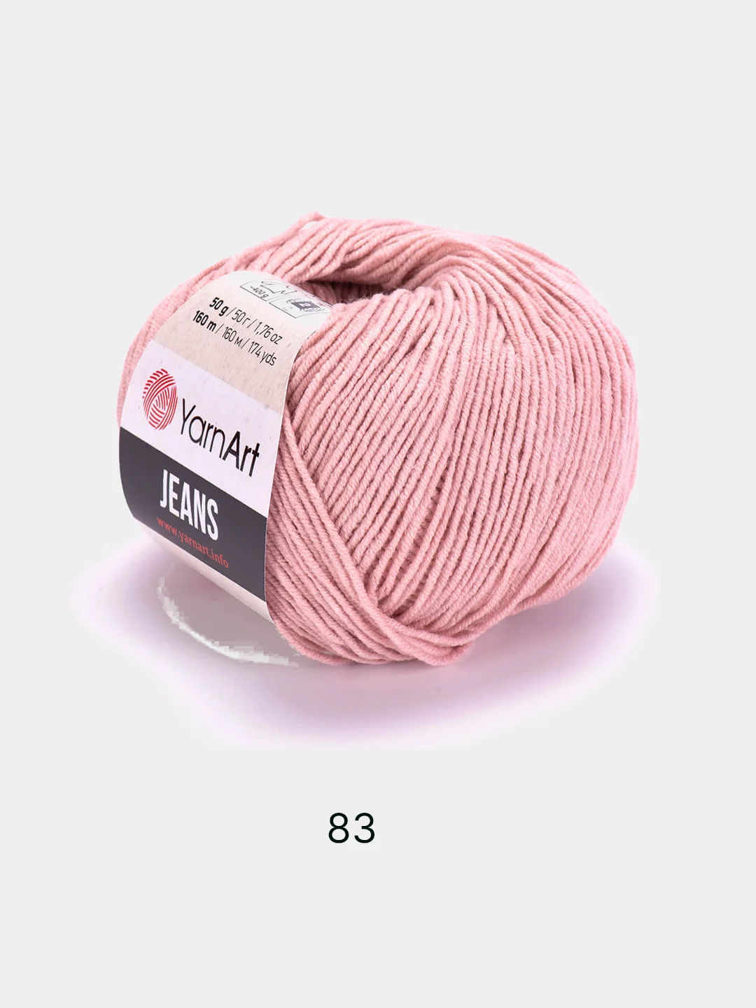 Розовый пряжа YarnArt Jeans 55% Хлопок 45% Акрил 50г 160м ( Часть 2) Ярн Арт Джинс