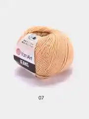 Карамельный пряжа YarnArt Jeans 55% Хлопок 45% Акрил 50г 160м ( Часть 2) Ярн Арт Джинс