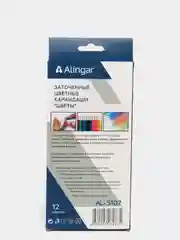 Цветные карандаши "ALINGAR", 12 цветов, заточенные