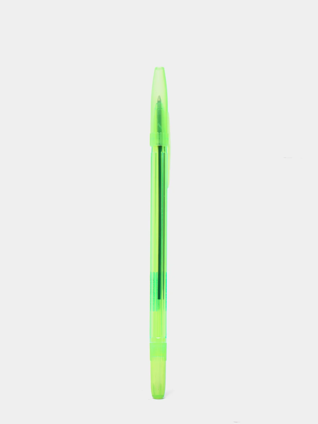 Салатовый ручка ШАРИКОВАЯ СТАММ "511 NEON" СИНЯЯ, 1,0ММ, ПРОЗРАЧНЫЙ КОРПУС, 3 шт