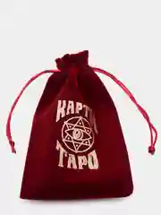 Мешочек "Карты таро",  бархат бордовый, 11,5 х 18,5 см