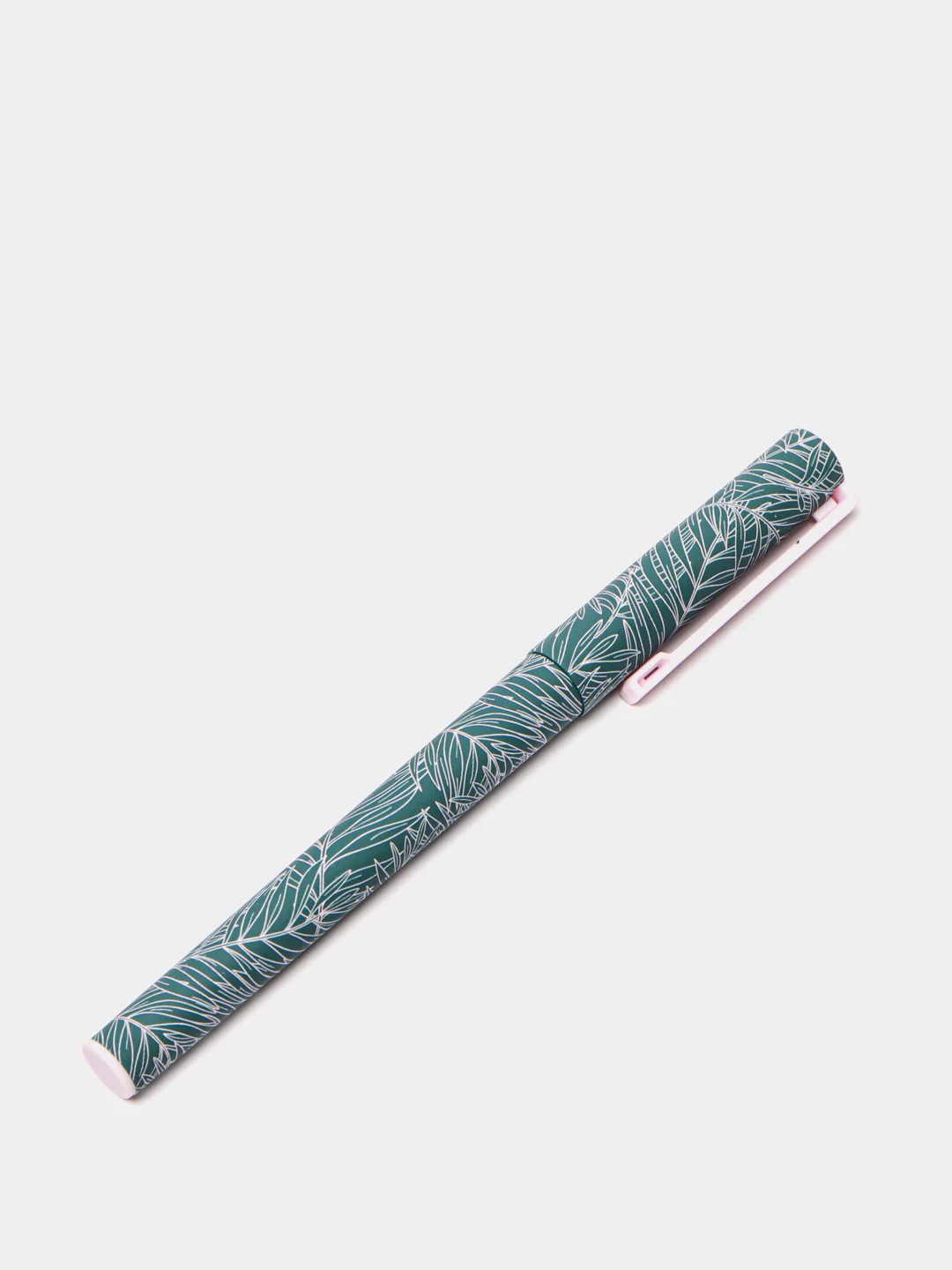 Синяя шариковая ручка GREENWICH LINE "PINK LEAVES"  игольчатый стержень