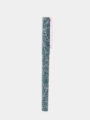 Синяя шариковая ручка GREENWICH LINE "PINK LEAVES"  игольчатый стержень