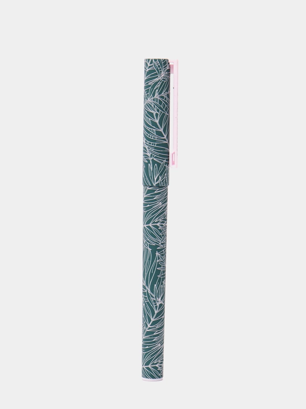 Синяя шариковая ручка GREENWICH LINE "PINK LEAVES"  игольчатый стержень