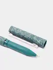 Синяя шариковая ручка GREENWICH LINE "PINK LEAVES"  игольчатый стержень