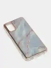Синий меланж чехол Samsung Galaxy A03s, Самсунг Галакси А03с силиконовый с мраморным рисунком