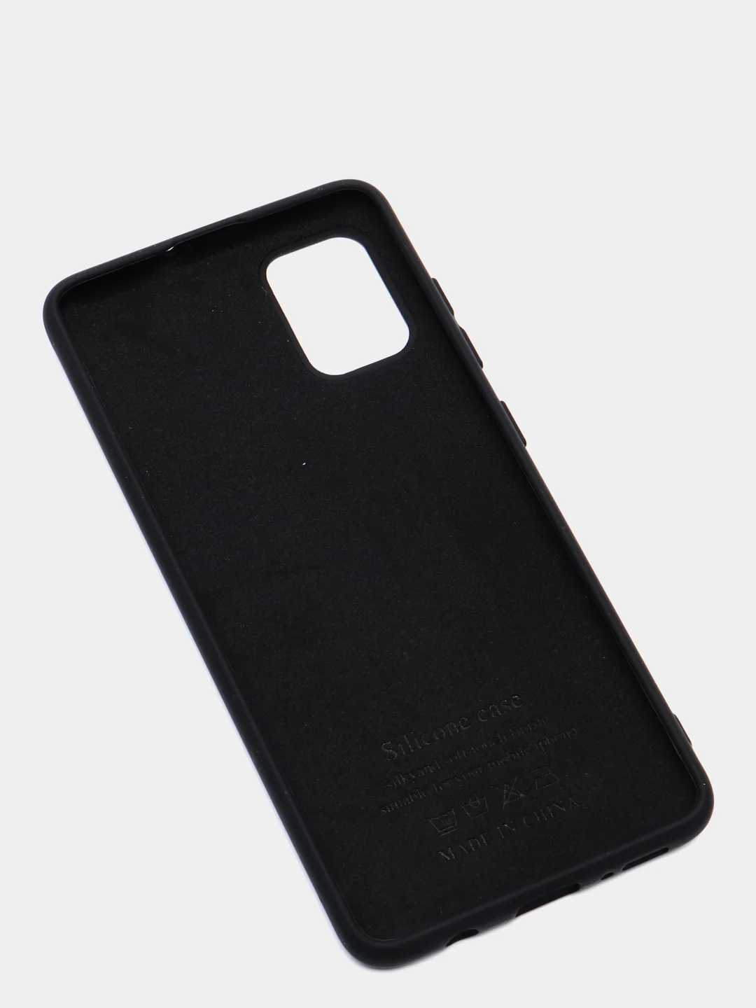 Черный чехол Siliconе Case для Samsung A51 Cамсунг А51 soft touch