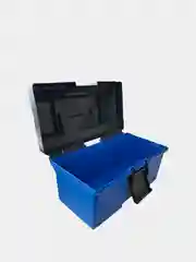 Синий ящик для инструментов с пластиковым замком