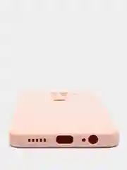 Коралловый меланж чехол для Xiaomi Redmi Note 9, матовый, силиконовый, с закрытым низом и бархатом внутри