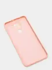 Коралловый меланж чехол для Xiaomi Redmi Note 9, матовый, силиконовый, с закрытым низом и бархатом внутри
