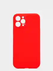 Красный чехол для iPhone 12 PRO MAX матовый силиконовый с закрытым низом и бархатом внутри
