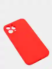 Красный чехол для iPhone 12 PRO MAX матовый силиконовый с закрытым низом и бархатом внутри