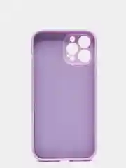 Лавандовый чехол для iPhone 12 PRO MAX матовый силиконовый с закрытым низом и бархатом внутри