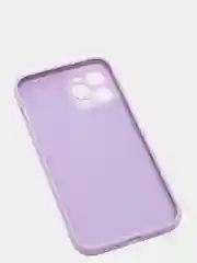 Лавандовый чехол для iPhone 12 PRO MAX матовый силиконовый с закрытым низом и бархатом внутри