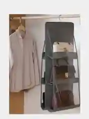 Органайзер подвесной для сумок Вешалка в шкаф Для хранения вещей Двусторонний 6 секций
