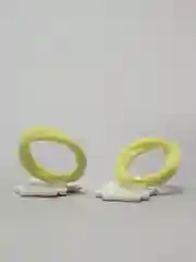 Белый резинки для волос, 2 шт