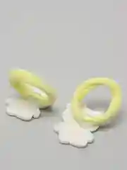 Белый резинки для волос, 2 шт