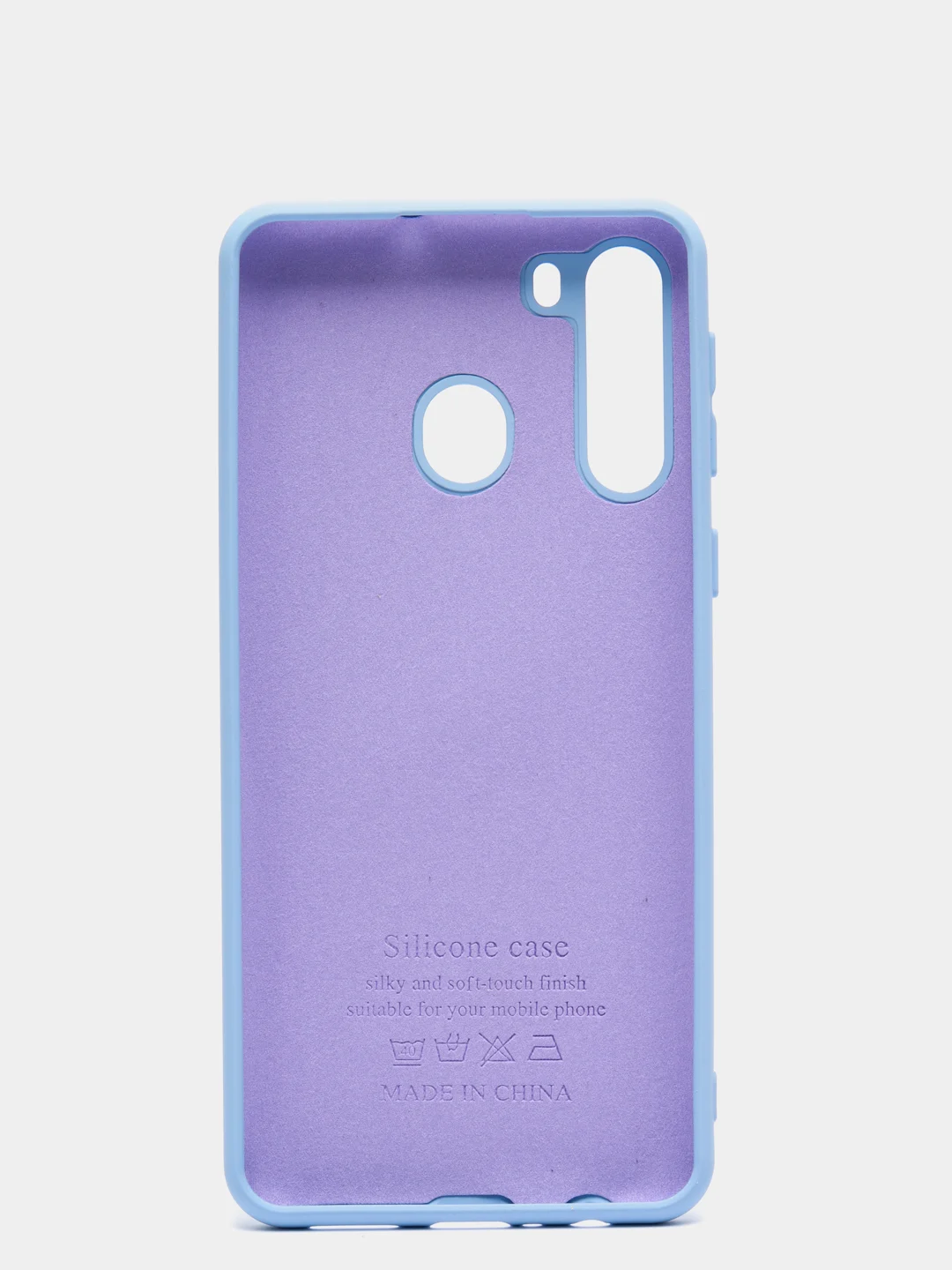 Голубой чехол Siliconе Case для Samsung A21 Cамсунг А21 soft touch