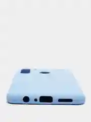Голубой чехол Siliconе Case для Samsung A21 Cамсунг А21 soft touch