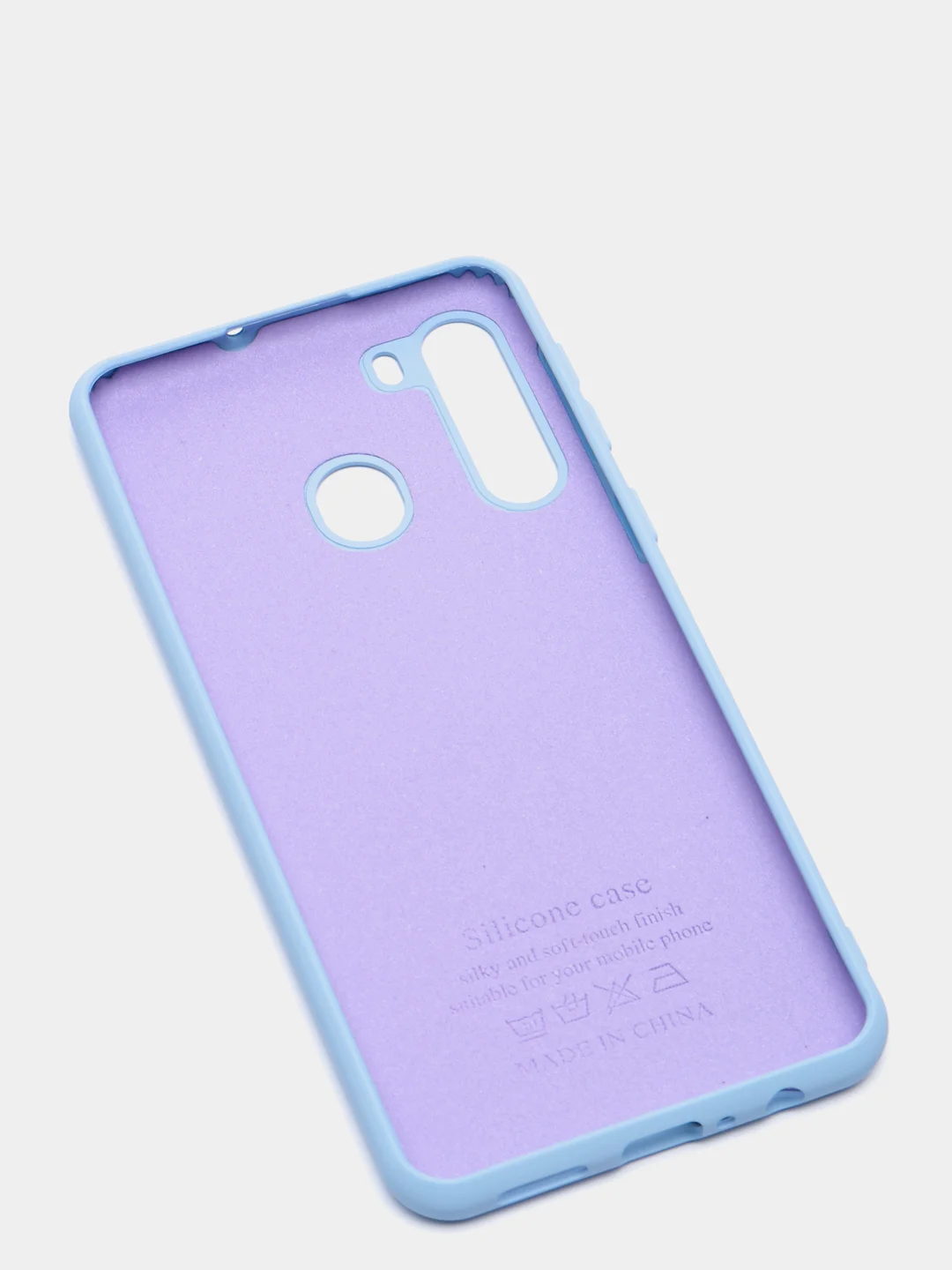 Голубой чехол Siliconе Case для Samsung A21 Cамсунг А21 soft touch