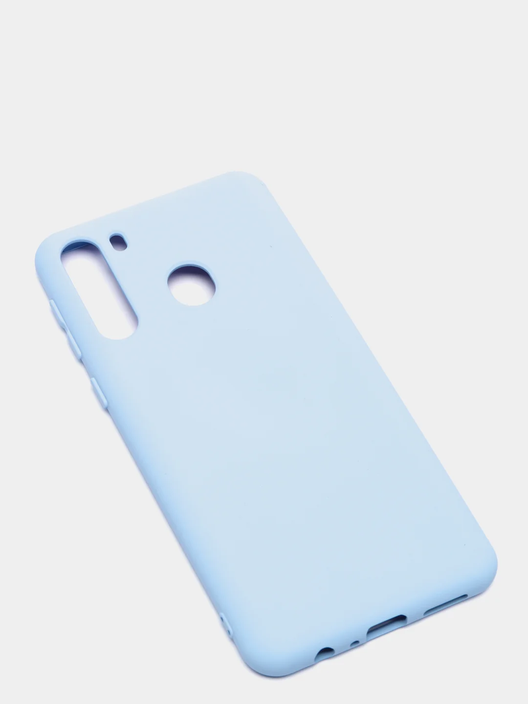 Голубой чехол Siliconе Case для Samsung A21 Cамсунг А21 soft touch