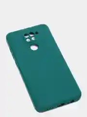 Зеленый чехол для Xiaomi Redmi Note 9, матовый, силиконовый, с закрытым низом и бархатом внутри