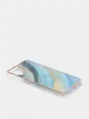 Лазурный чехол Samsung Galaxy A22 4G / M22 / M32 силиконовый с мраморным рисунком