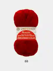 Красный пряжа Пехорка "Деревенская", 100% шерсть, 100 г, 250 м