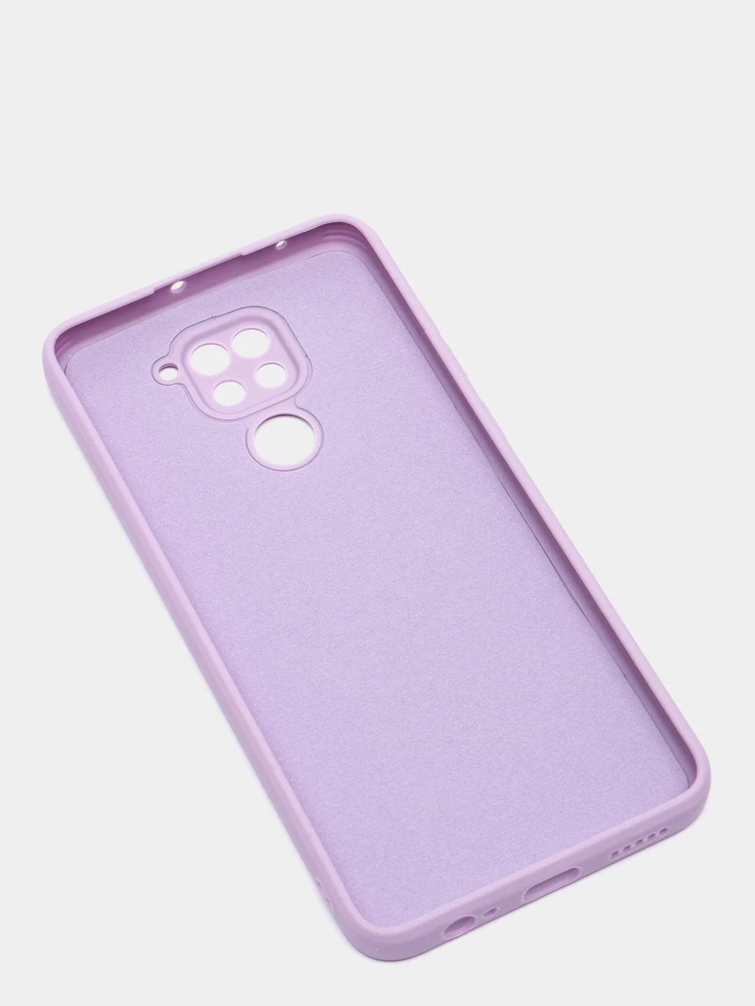Лавандовый чехол для Xiaomi Redmi Note 9, матовый, силиконовый, с закрытым низом и бархатом внутри