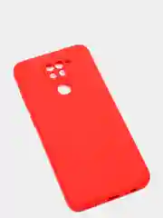 Красный чехол для Xiaomi Redmi Note 9, матовый, силиконовый, с закрытым низом и бархатом внутри