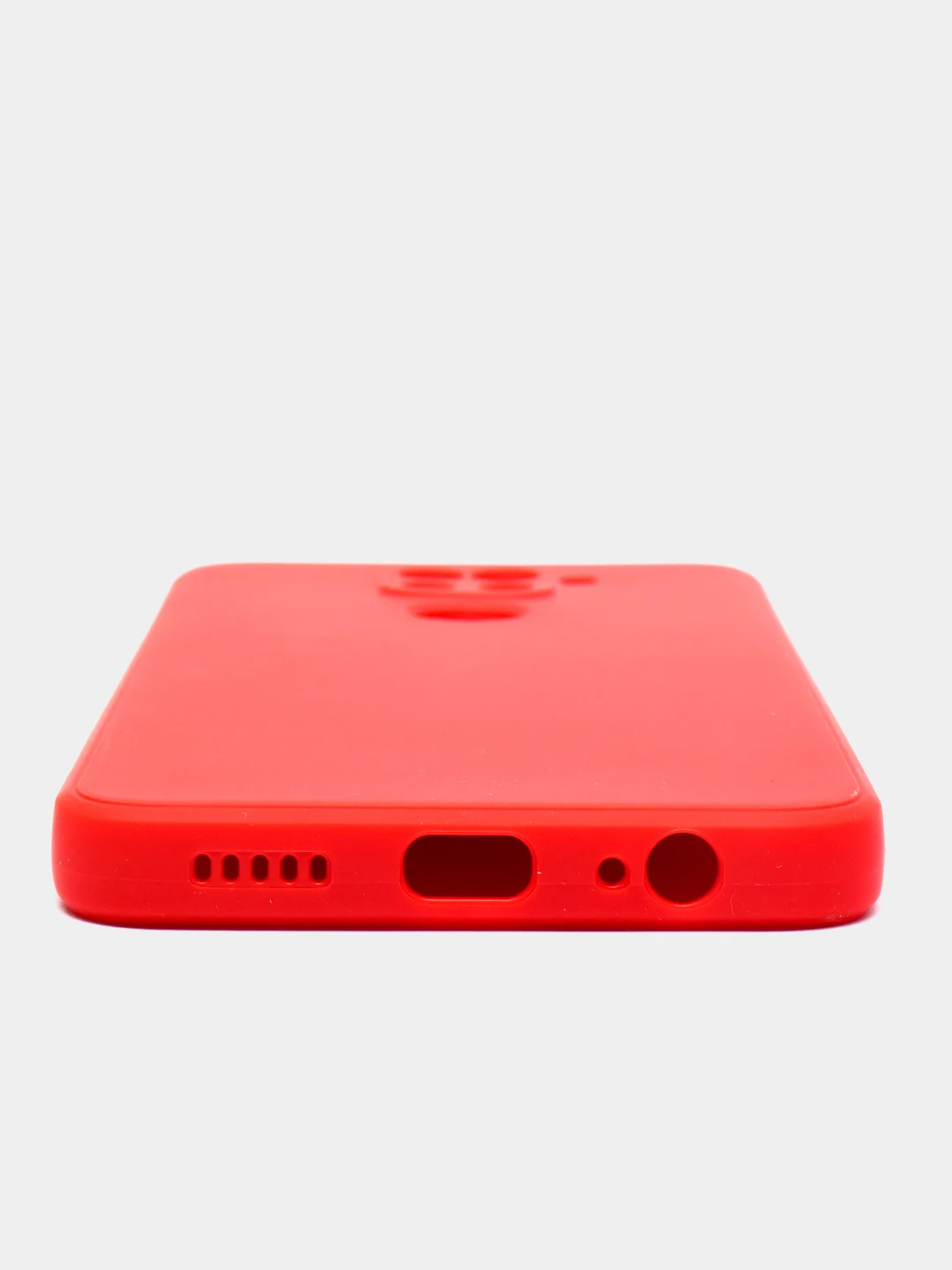 Красный чехол для Xiaomi Redmi Note 9, матовый, силиконовый, с закрытым низом и бархатом внутри
