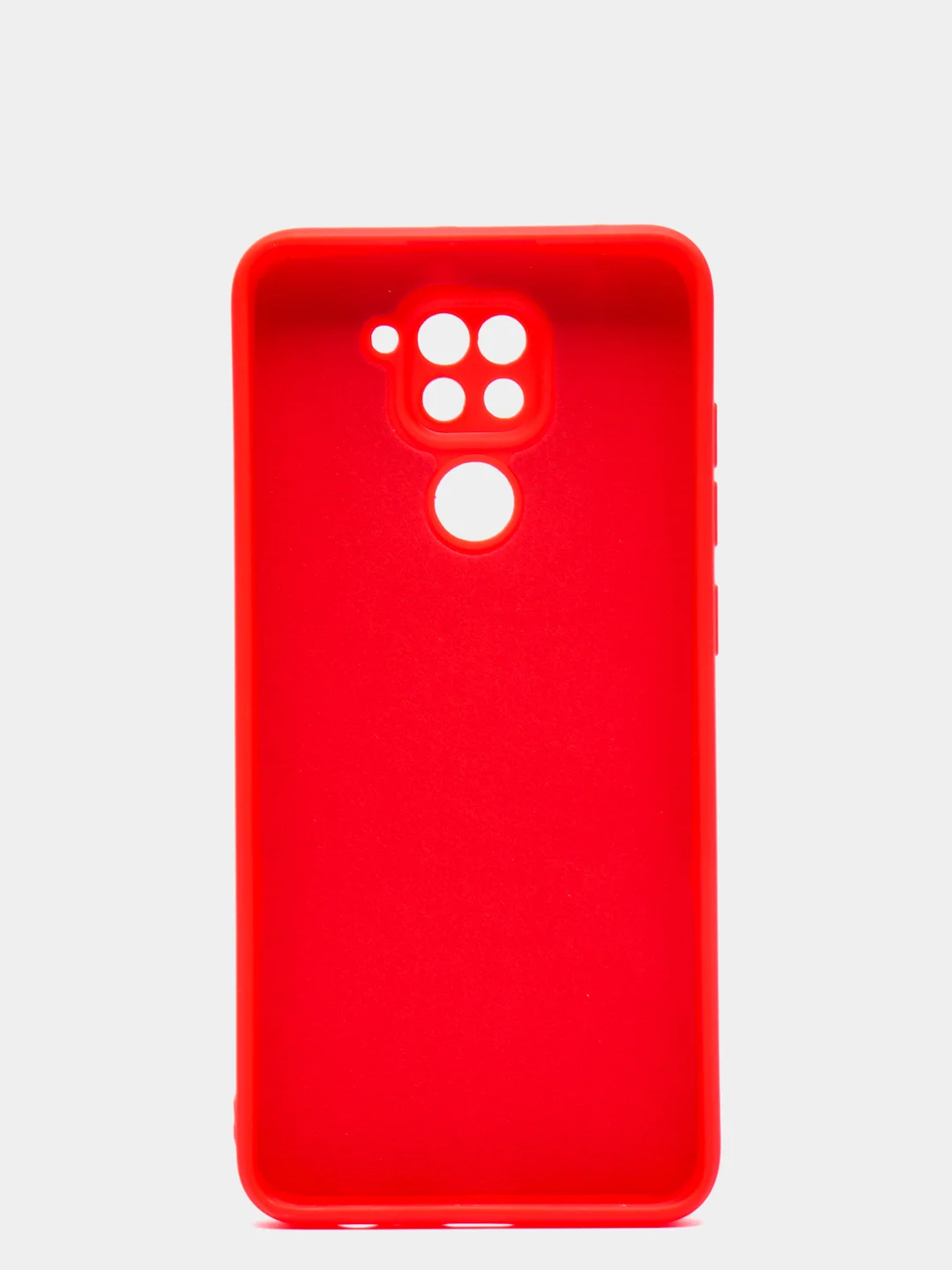 Красный чехол для Xiaomi Redmi Note 9, матовый, силиконовый, с закрытым низом и бархатом внутри