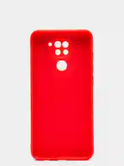 Красный чехол для Xiaomi Redmi Note 9, матовый, силиконовый, с закрытым низом и бархатом внутри