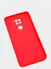 Красный чехол для Xiaomi Redmi Note 9, матовый, силиконовый, с закрытым низом и бархатом внутри