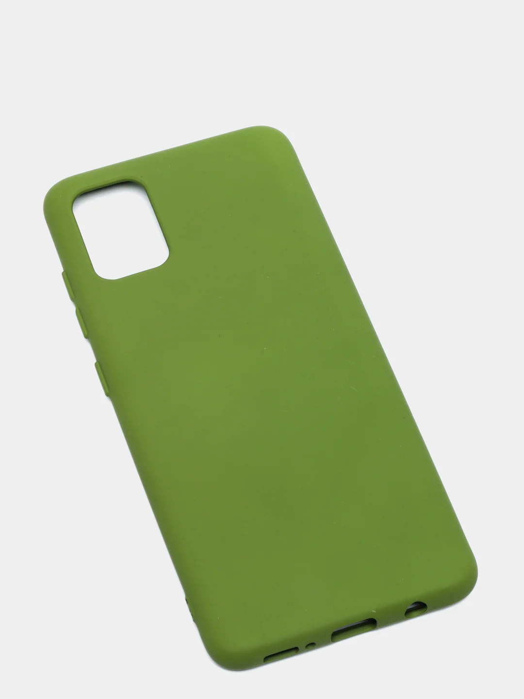Зелёный хаки чехол Siliconе Case для Samsung A51 Cамсунг А51 soft touch