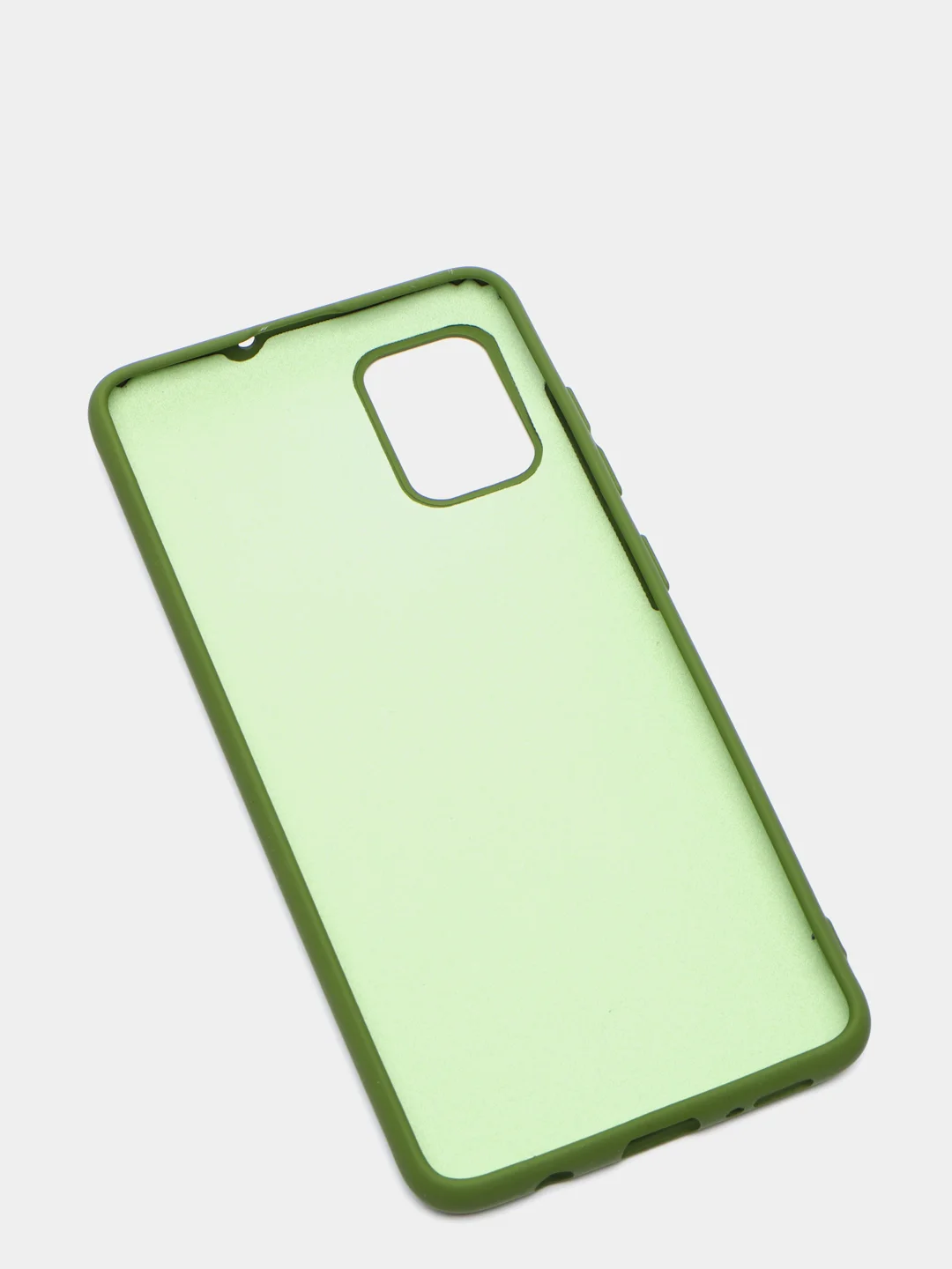 Зелёный хаки чехол Siliconе Case для Samsung A51 Cамсунг А51 soft touch