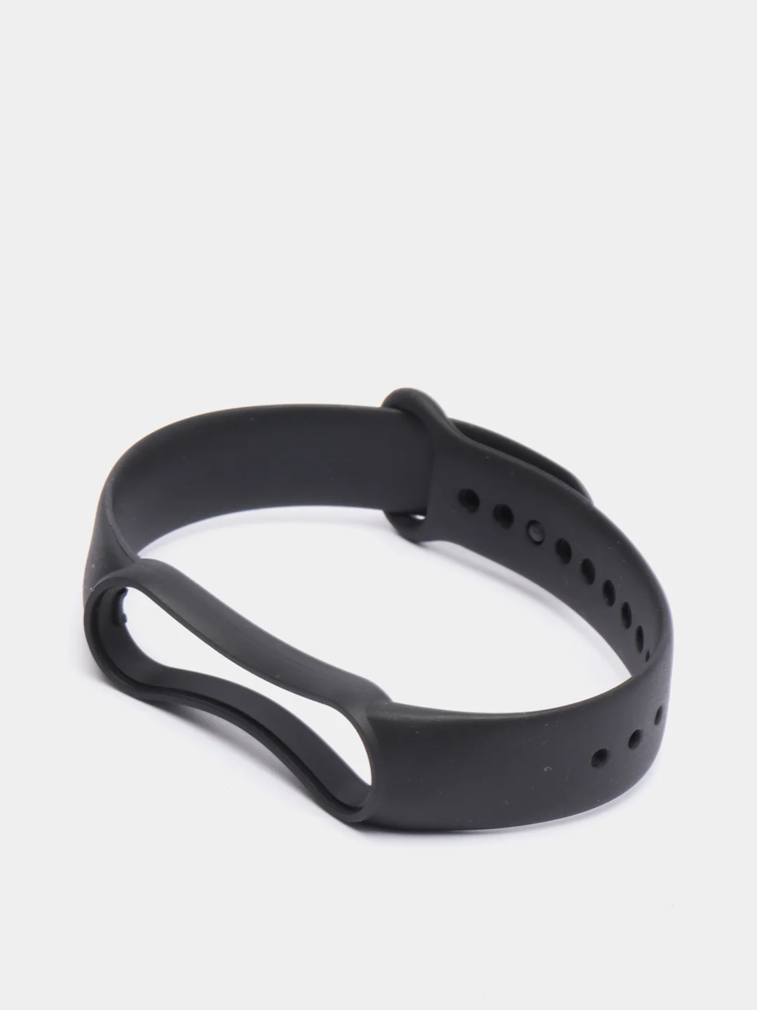Черный ремешок силиконовый для браслета Xiaomi Mi Band 5, 6, 7