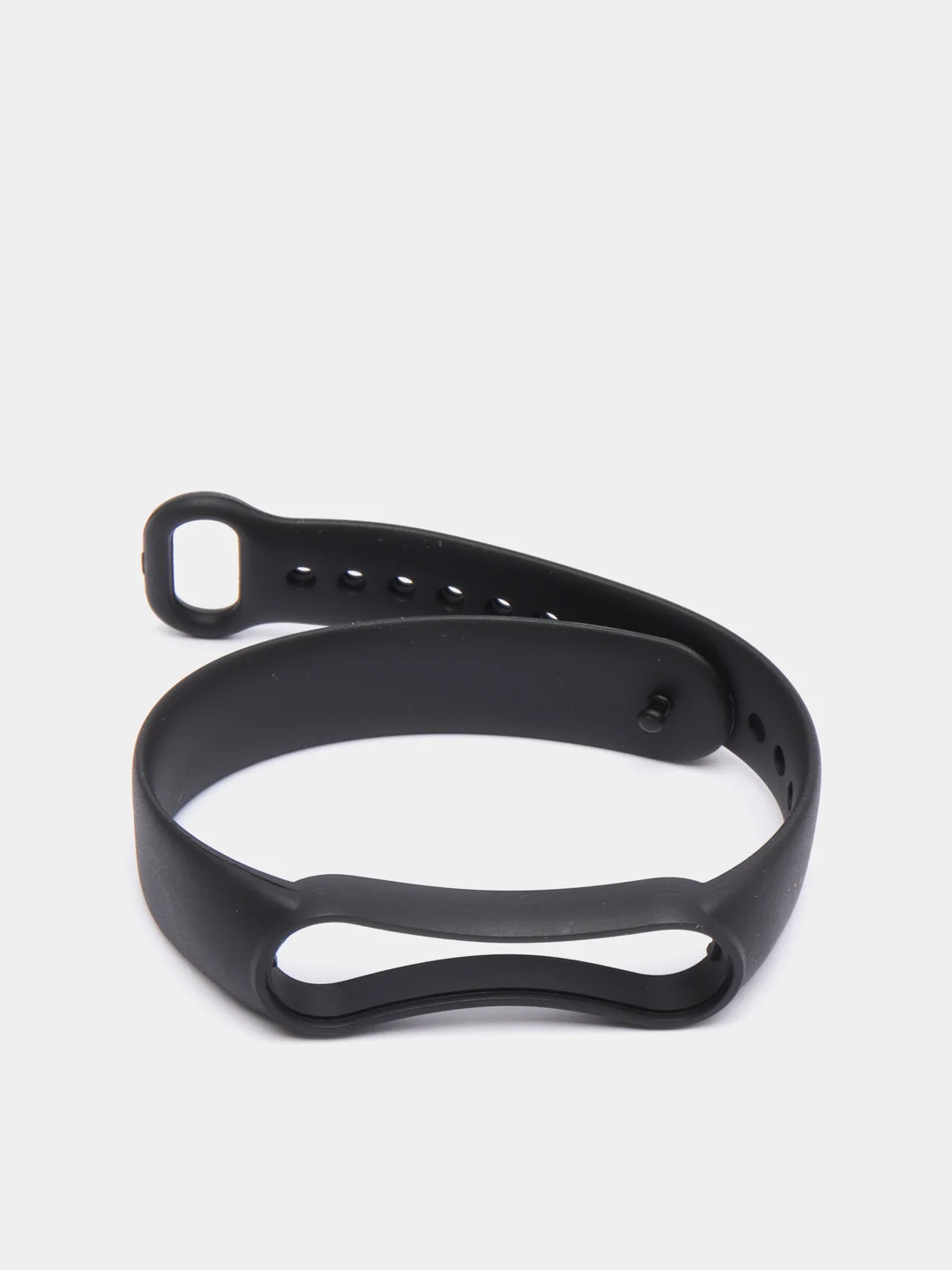 Черный ремешок силиконовый для браслета Xiaomi Mi Band 5, 6, 7