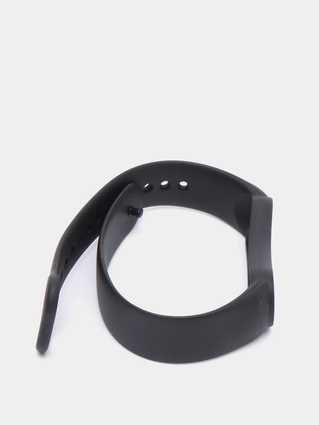 Черный ремешок силиконовый для браслета Xiaomi Mi Band 5, 6, 7