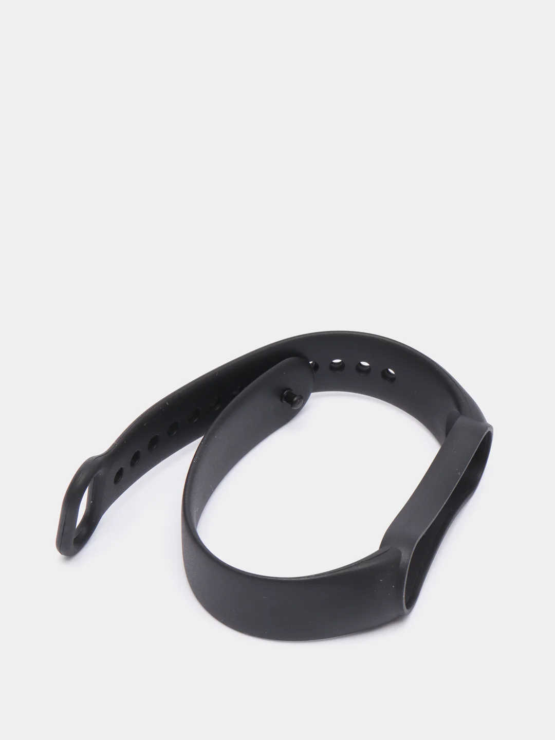 Черный ремешок силиконовый для браслета Xiaomi Mi Band 5, 6, 7